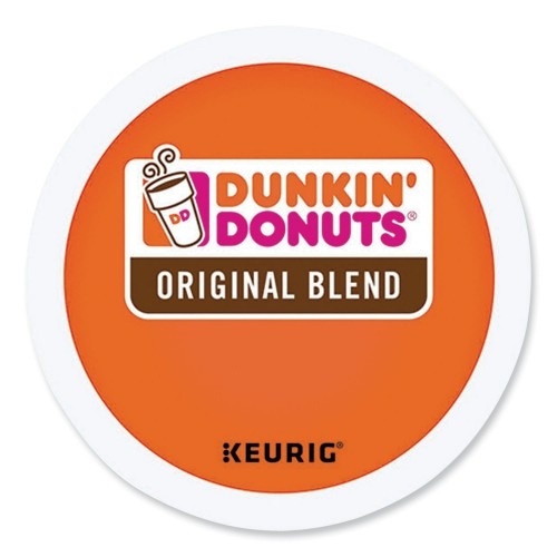 Dunkin Donuts K-Cup Pods, Original Blend, 88/Carton - Medium Roast Coffee for Your Breakroom or Home