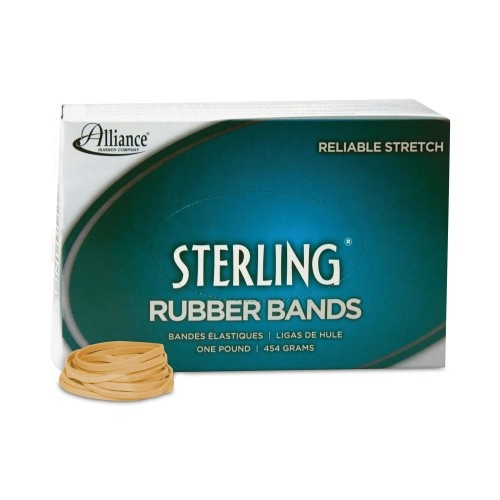 Alliance Sterling Rubber Bands, Size 31, 0.03" Gauge, Crepe, 1 Lb Box, 1,200/Box