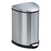 Safco Canmeleon Square Side-Open Receptacle, Black (38 gal)