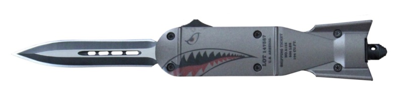 Delta Force Da-Bomb Otf Dagger Automatic Knife Gray (3" Two-Tone)