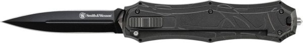 Smith & Wesson Otf Assist- Finger Actuator- Black Spear Point Blade