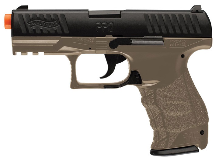 Umarex Walther Ppq Spring Powered Airsoft Pistol – Dark Earth Brown