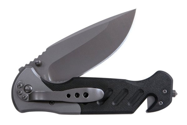 Ka-Bar 3085 Coypu Folding Knife 3.75 Inch Plain Drop Point Blade- Blac