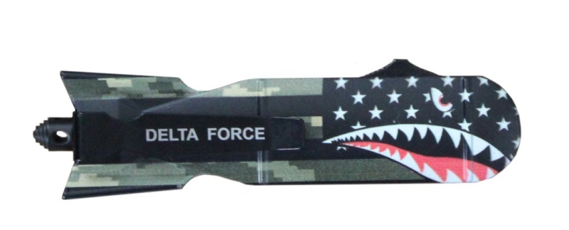 Delta Force Da-Bomb Otf Dagger Automatic Knife Camo Flag (3" Two-Tone)