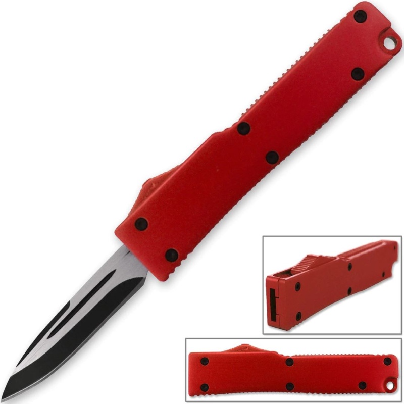 Dual Action Mini Otf Knife Red