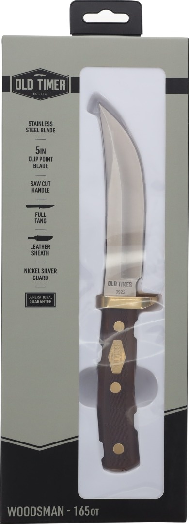 Schrade Old Timer 165Ot - Woodsman Full Tang Fixed Blade Knife