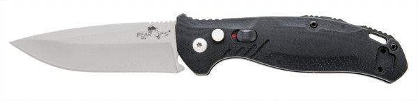 Bear & Son - 4 1/4 In. Auto Bold Action Xi Black G10 W/Bead Blade