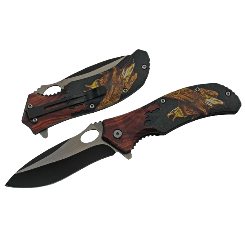 4.75" Two Toned Eagle Liner Lock