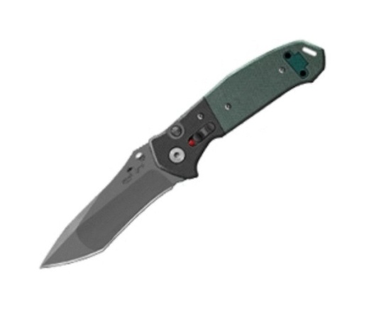 Bear & Son Ac-550-B4-B - 5 Inch Black & Green G10 Auto W/Black Finish