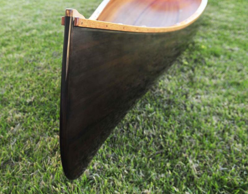 Wooden Canoe Dark Stained Finish 18 Ft