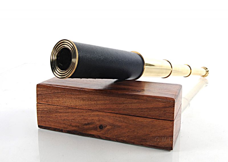 Handheld Telescope In Wood Box
