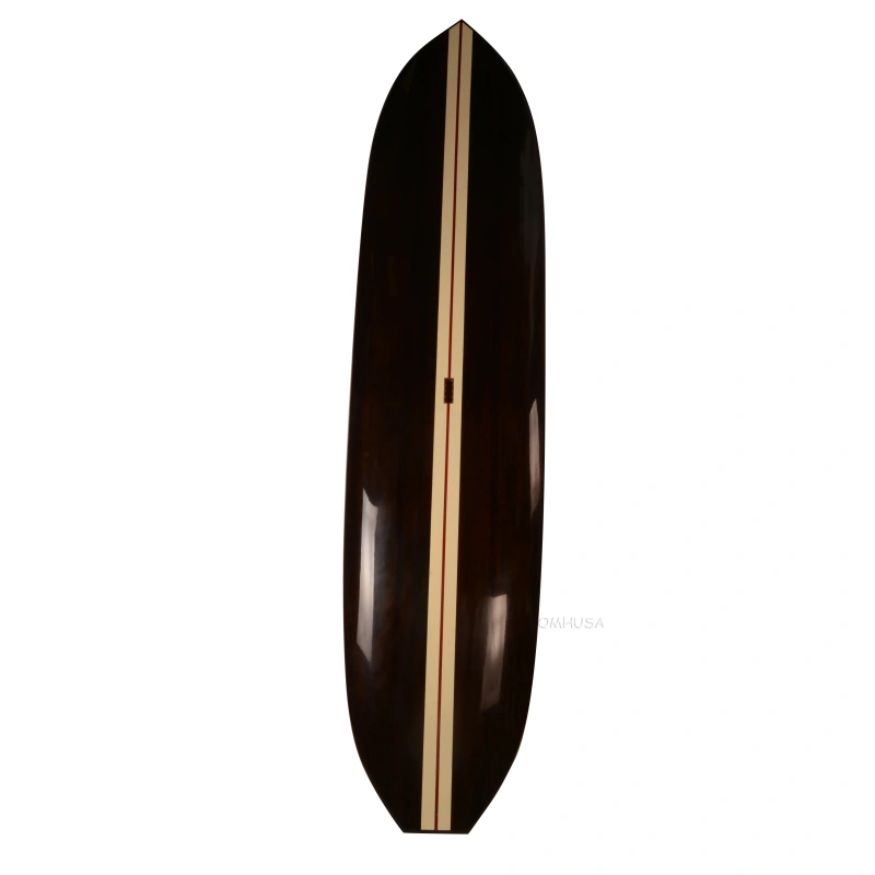 Paddle Board In Dark Painted Wood 11Ft With 1 Fin