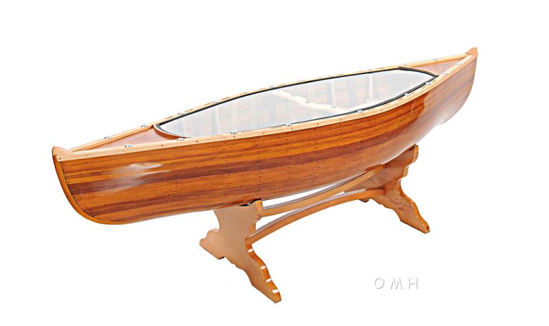 Wooden Canoe Table 5 Ft
