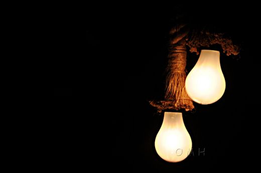 Rope Pendant Lamp - Two Bulbs