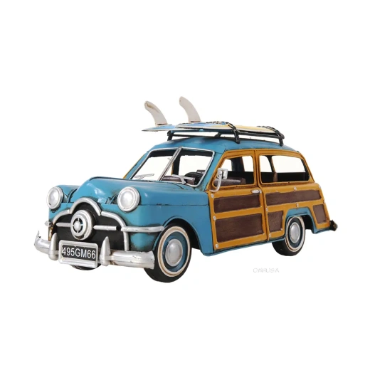 1949 Ford Wagon Car Model with Two Surfboards