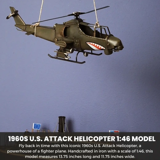 1960S U.S. Attack Helicopter 1:46 Scale Model