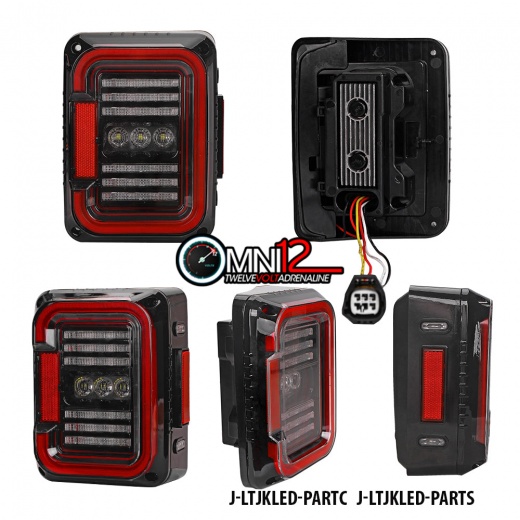 Omni12 Jeep World Jeep Jk Led Tail Lights Partial Halo