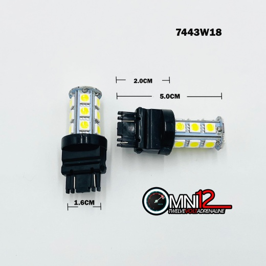 Omni12 7443 18 Chip LED Light Bulbs