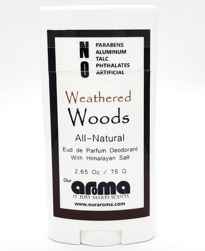 Our Aroma Weathered Woods 2.5 Oz All-Natural Deodorant