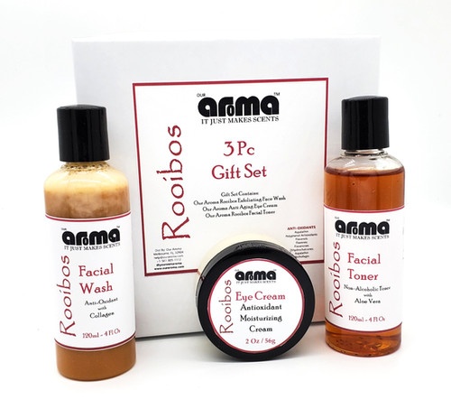 Our Aroma Rooibos Gift Set With Facial Wash, Toner And Eye Cream