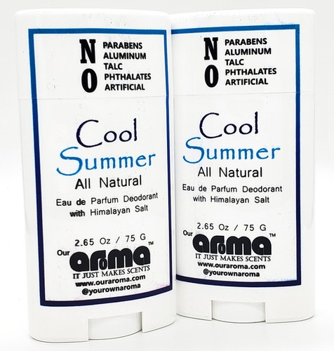 Aroma Cool Summer 2.65 Oz All-Natural Deodorant Set Of 2