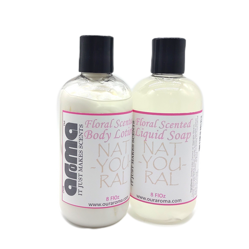 Our Aroma Natural All-In-One Floral Scented Shower, Shampoo Liquid Soap- 8 Floz, Scent: Floral Scent, Size: 8 Fl Oz / 236Ml, Quantity: 1