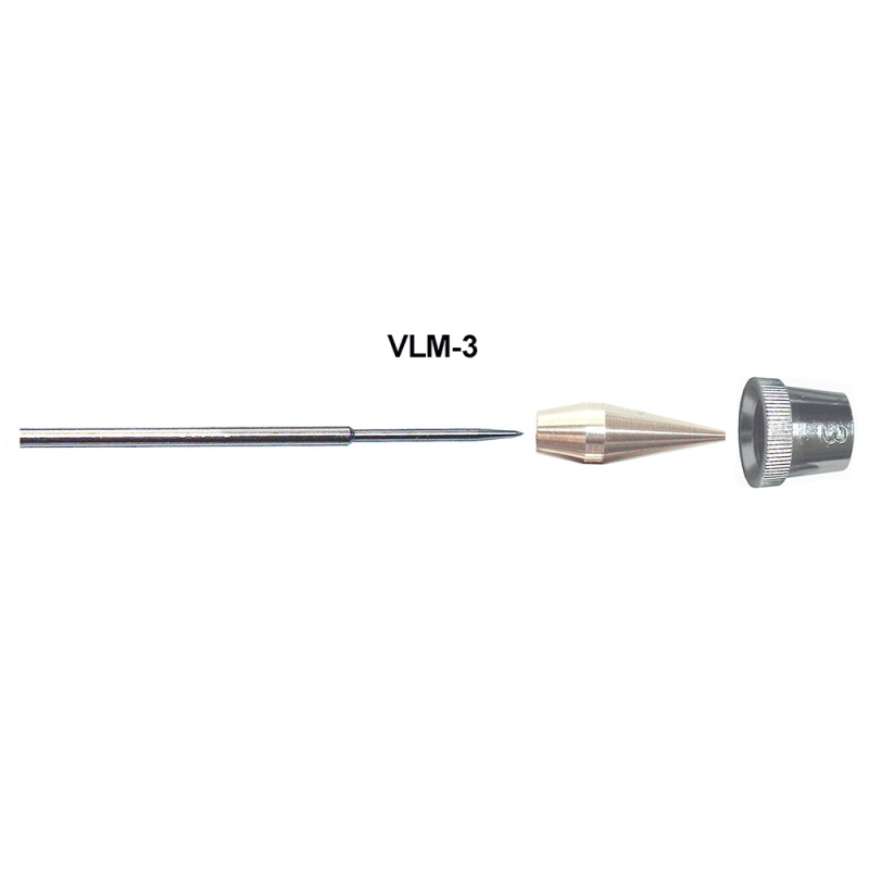 Paasche VLM-3 Tip, Needle and Aircap: size 3