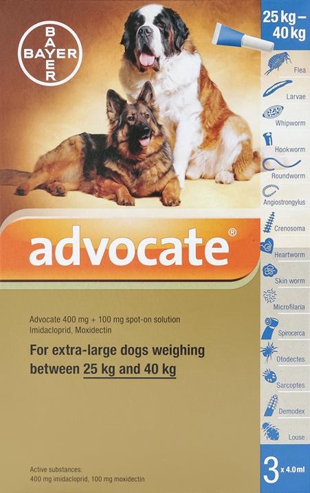 Advocate Dogs Over 55Lbs (25Kg) - 3 Pack