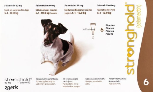 Stronghold Brown Dogs 11-22Lbs (5-10Kg) - 6 Pack: Effective Parasite Control for Your Dog's Health
