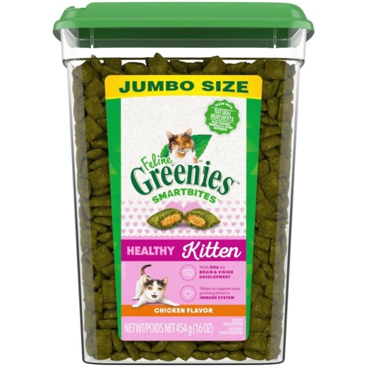 Greenies Feline Smart Bites Healthy Kitten Cat Treats Chicken - Buy Online Now!