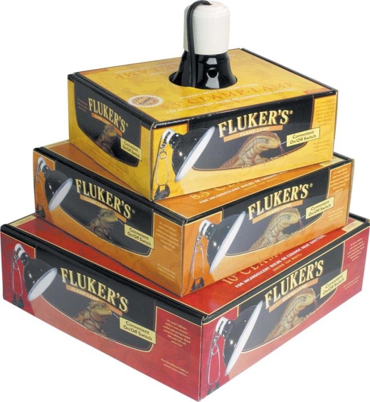 Flukers Repta-Clamp Lamp With Switch Black 10 In