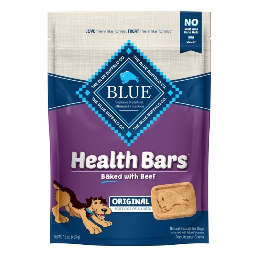 Blue Buffalo Health Bar Beef 16Oz - Natural Dog Treats for a Healthy Coat