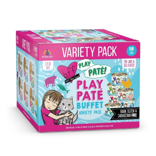 BFF Cat Play Pat Partay! Variety Pack 3Oz. (Case Of 12)
