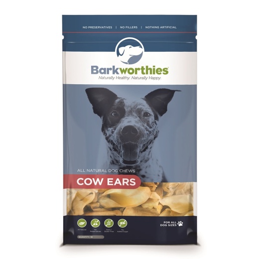 Barkworthies Cow Ears 10 Pack - Natural and Healthy Dog Chews