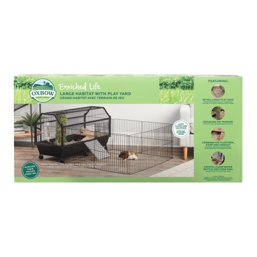 Oxbow Animal Health Enriched Life Small Animal Habitat W/Play Yard 1Ea/Lg