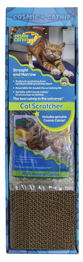 OurPets Cosmic Single Wide Cat Scratcher - Brown & Yellow