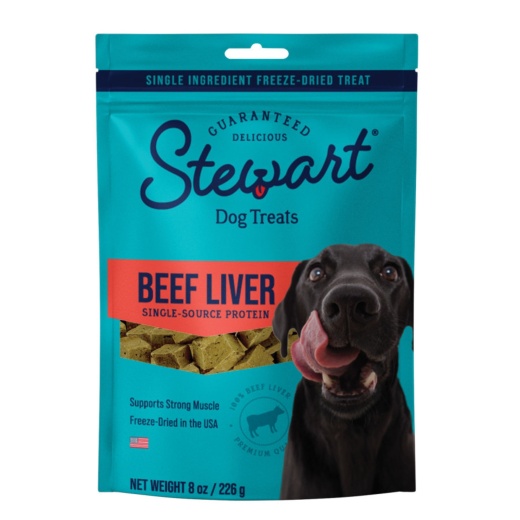 Stewart Single Ingredient Freeze Dried Dog Treats Beef Liver, 1Ea/8Oz