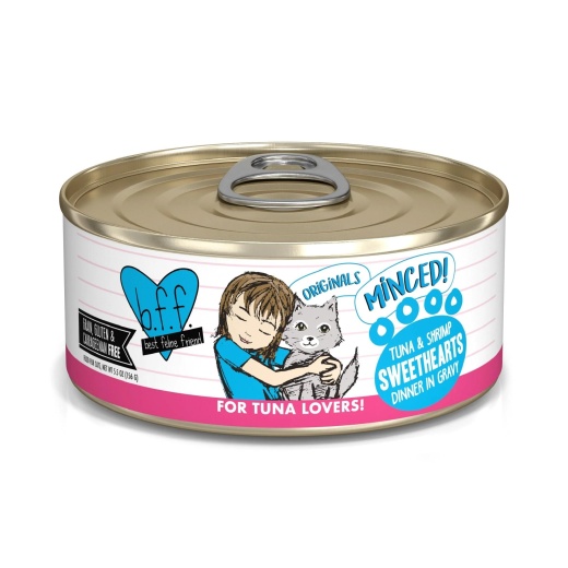 Bff Cat Originals Tuna And Shrimp Sweethearts Tuna And Shrimp Dinner In Gravy 5.5Oz. (Case Of 24)