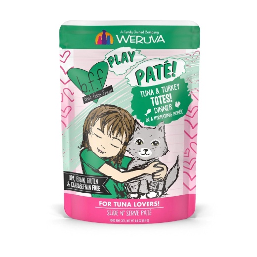 Bff Cat Play Tuna And Turkey Totes! Dinner 3Oz. Pouch (Case Of 12)