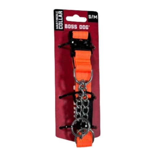 Boss Dog Martingale Dog Collar Hunter Orange, 1Ea/Sm/Md