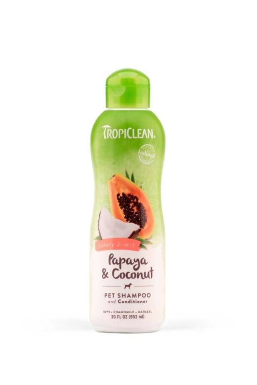Tropiclean Papaya & Coconut Luxury 2-In-1 Shampoo And Conditioner For Pets 1Ea/20 Fl Oz