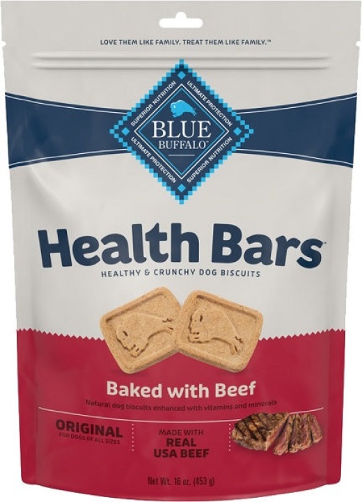 Blue Buffalo Health Bar Beef 16Oz - Natural Dog Treats for a Healthy Coat