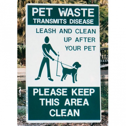 DOGIPOT Aluminum Sign - Pet Waste Clean Up and Leash Law Reminder