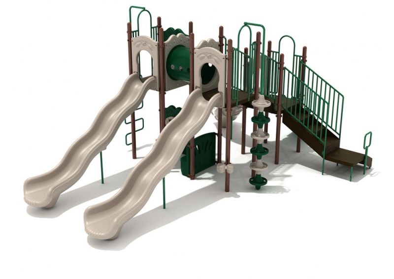 Keystone Crossing Playground Structure with Interactive Games, Slides and Climbers