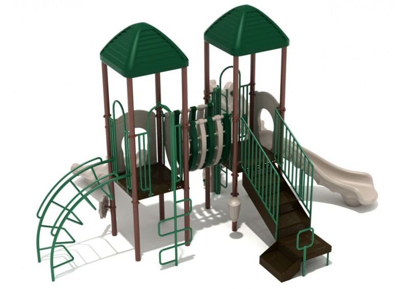Peak District Playground Structure with Interactive Games, Slides and Climbers