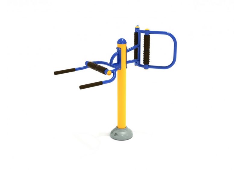 Outdoor Fitness Double Station Back Massage Rollers