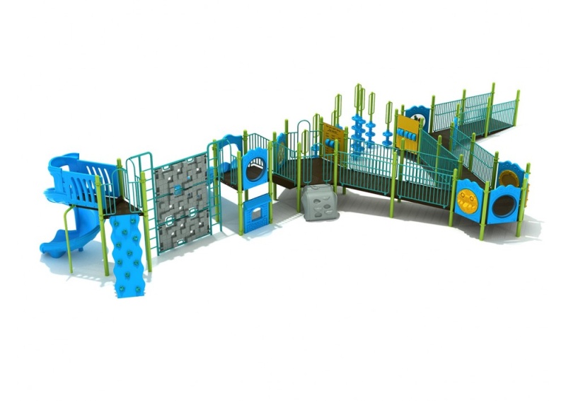 Caprock Canyons Playground Structure with Interactive Games, Slides and Climbers