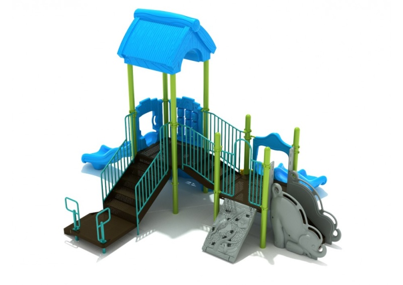 Bouncing Bobcat Playground Structure with Games, Climber and Slides