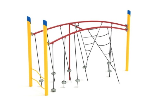 Single Post Double Tilted Lily Pad Bridge With Net Attachment