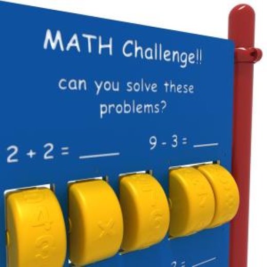 Freestanding Math Panel With Posts - Fun and Interactive Math Learning